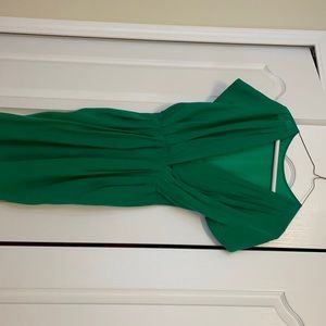 Green, silk dress